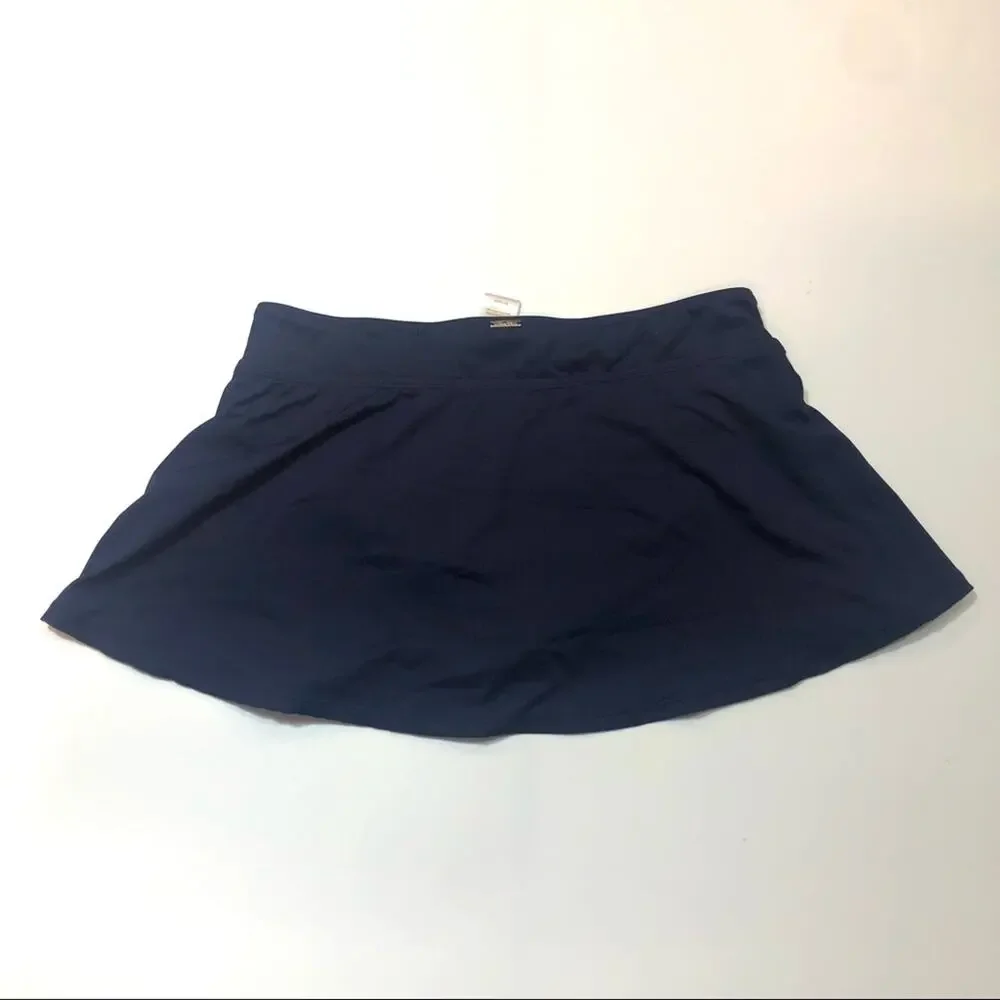 Anne Cole NAVY Classic Skirt Swim Bottom